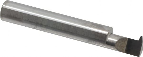 Accupro - 1/2" Cutting Depth, 10 Max TPI, 0.36" Diam, Acme Internal Thread, Solid Carbide, Single Point Threading Tool - Bright Finish, 2-1/2" OAL, 3/8" Shank Diam, 0.085" Projection from Edge, 29° Profile Angle - Exact Tooling