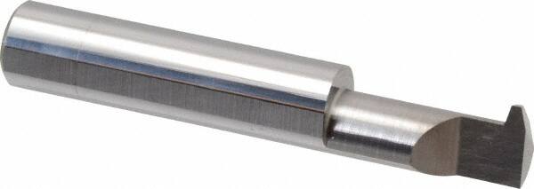 Accupro - 1" Cutting Depth, 6 Max TPI, 0.49" Diam, Acme Internal Thread, Solid Carbide, Single Point Threading Tool - Bright Finish, 3" OAL, 1/2" Shank Diam, 0.12" Projection from Edge, 29° Profile Angle - Exact Tooling