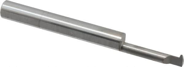 Accupro - 3/4" Cutting Depth, 16 Max TPI, 0.18" Diam, Acme Internal Thread, Solid Carbide, Single Point Threading Tool - Bright Finish, 2-1/2" OAL, 1/4" Shank Diam, 0.045" Projection from Edge, 29° Profile Angle - Exact Tooling