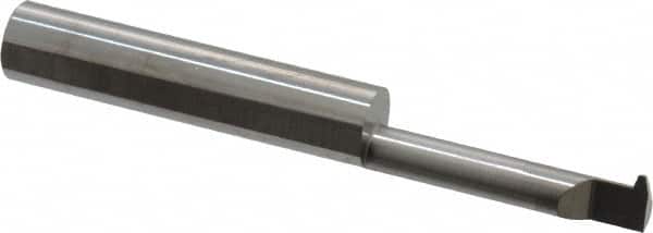 Accupro - 1" Cutting Depth, 14 Max TPI, 0.23" Diam, Acme Internal Thread, Solid Carbide, Single Point Threading Tool - Bright Finish, 2-1/2" OAL, 5/16" Shank Diam, 0.055" Projection from Edge, 29° Profile Angle - Exact Tooling