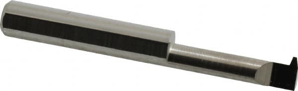 Accupro - 1" Cutting Depth, 12 Max TPI, 0.23" Diam, Acme Internal Thread, Solid Carbide, Single Point Threading Tool - Bright Finish, 2-1/2" OAL, 5/16" Shank Diam, 0.07" Projection from Edge, 29° Profile Angle - Exact Tooling
