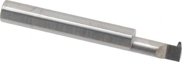 Accupro - 0.6" Cutting Depth, 12 Max TPI, 0.23" Diam, Acme Internal Thread, Solid Carbide, Single Point Threading Tool - Bright Finish, 2-1/2" OAL, 5/16" Shank Diam, 0.07" Projection from Edge, 29° Profile Angle - Exact Tooling