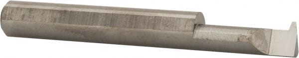 Accupro - 3/4" Cutting Depth, 12 Max TPI, 0.23" Diam, Acme Internal Thread, Solid Carbide, Single Point Threading Tool - Bright Finish, 2-1/2" OAL, 5/16" Shank Diam, 0.07" Projection from Edge, 29° Profile Angle - Exact Tooling