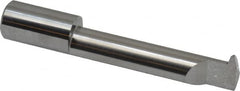 Accupro - 2" Cutting Depth, 8 Max TPI, 0.49" Diam, Acme Internal Thread, Solid Carbide, Single Point Threading Tool - Bright Finish, 3" OAL, 1/2" Shank Diam, 0.12" Projection from Edge, 29° Profile Angle - Exact Tooling