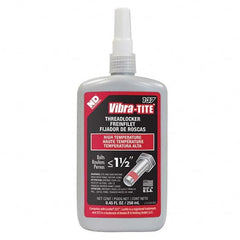 Vibra-Tite - 250 mL Bottle, Red, High Temp/High Strength Threadlocker - Exact Tooling