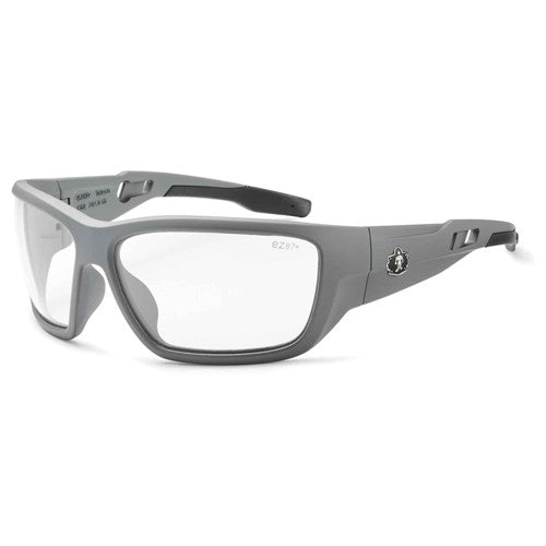 Baldr Clear Lens Matte Gray Safety Glasses - Exact Tooling