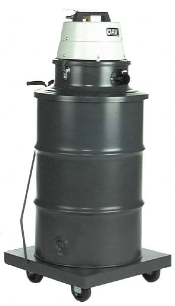 Minuteman - 55 Gal Steel Tank, Air Powered Pneumatic Canister Wet/Dry Vacuum - Accessories Included - Exact Tooling
