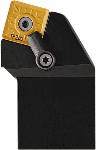 Seco - MSRN, Right Hand Cut, 75° Lead Angle, 1-1/4" Shank Height x 1-1/4" Shank Width, Negative Rake Indexable Turning Toolholder - 6" OAL, SNMG 543 Insert Compatibility, Series Multi-Directional Turning (MDT) - Exact Tooling