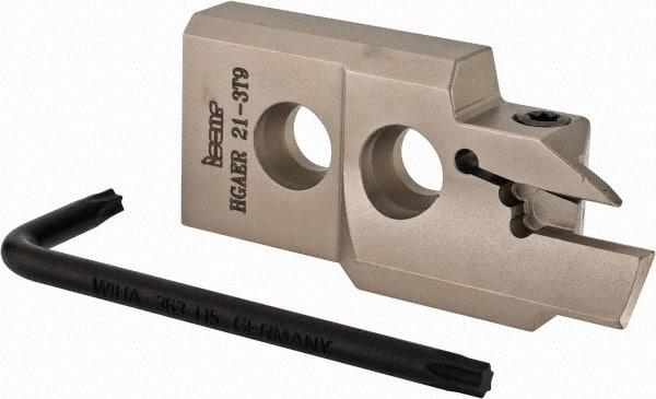 Iscar - 3" Groove Width, 9mm Max Depth of Cut, Right Hand Cut, HGAE Indexable Grooving Blade - GRIP, GRIP (Full Radius) Insert Style, Series Heliface - Exact Tooling