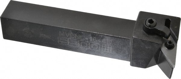 Seco - MVLN, Left Hand Cut, -5° Lead Angle, 1" Shank Height x 1" Shank Width, Negative Rake Indexable Turning Toolholder - 6" OAL, VN..43. Insert Compatibility, Series Multiple Lock - Exact Tooling