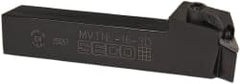 Seco - MVTN, Left Hand Cut, 27.5° Lead Angle, 1" Shank Height x 1" Shank Width, Negative Rake Indexable Turning Toolholder - 6" OAL, VN..33. Insert Compatibility, Series Multiple Lock - Exact Tooling
