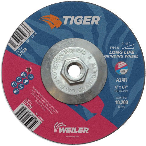 6X1/4 A24R A/O T27 GRINDING WHEEL - Exact Tooling