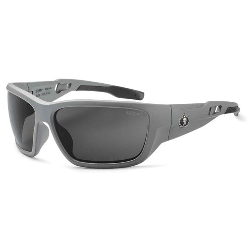 Baldr Smoke Lens Matte Gray Safety Glasses - Exact Tooling