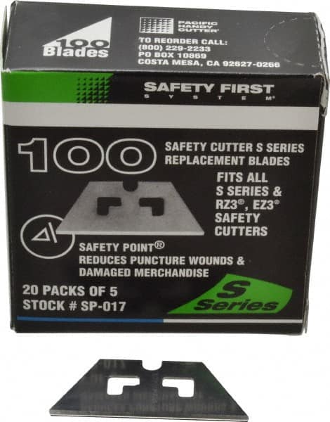 PHC - 100 Piece Steel Safety Blade - 1-5/8" OAL - Exact Tooling
