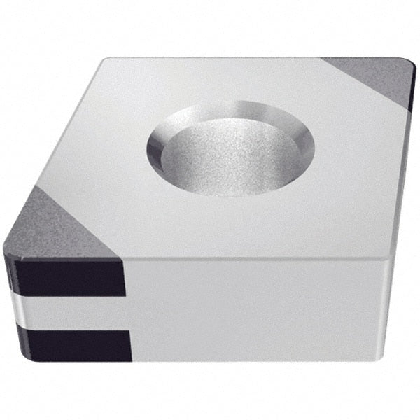 Iscar - CNGA433 M4 Grade IB25HC PCBN Turning Insert - TiN Finish, 80° Diamond, 1/2" Inscr Circle, 3/16" Thick, 3/64" Corner Radius - Exact Tooling