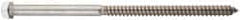 Value Collection - 5/16" Screw, 2-1/2" Length Under Head, Stainless Steel, Hex Head Lag Screw - Uncoated, Grade 18-8 - Exact Tooling