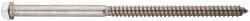 Value Collection - 5/8" Screw, 5" Length Under Head, Stainless Steel, Hex Head Lag Screw - Uncoated, Grade 18-8 - Exact Tooling