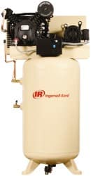 Ingersoll-Rand - 5 hp, 80 Gal Stationary Electric Vertical Air Compressor - Three Phase, 175 Max psi, 16.8 CFM, 230 Volt - Exact Tooling