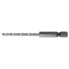 3/16 RHS / RHC HSS 135 Degree Split Point 1/4″ Hex Shank Drill - Bright - Exact Tooling