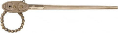 Ampco - 1-1/2" Max Pipe Capacity, 12-1/2" Long, Chain Wrench - 3-1/4" Actual OD, 14-1/2" Handle Length - Exact Tooling