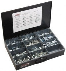 Value Collection - 1/4-20 to 3/4 Thread, 190 Piece Zinc Plated Steel Nut Assortment - 7/8 to 2-1/4" High - Exact Tooling