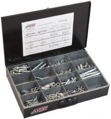 Value Collection - 192 Piece, #10 to 1/2 Screw, Steel Anchor Assortment - Zinc Plated - Exact Tooling