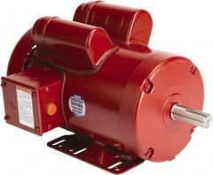 Leeson - 2 Max hp, 1,800 Max RPM, Electric AC DC Motor - 230 V Input, Single Phase, 56HZ Frame, Rigid Base Mount, TEFC Enclosure - Exact Tooling