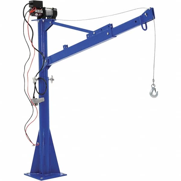 Vestil - 1,500 Lb Load Capacity, Steel Jib Crane - 5' 9/16" Span - Exact Tooling