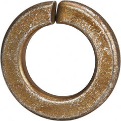 Made in USA - 5/8", 0.156" Thick Split Lock Washer - 1060 Spring Steel, Zinc Yellow Dichromate Finish, 0.628" Min ID, 0.641" Max ID, 1.073" Max OD - Exact Tooling