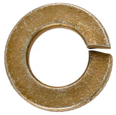 Made in USA - 5/16", 0.078" Thick Split Lock Washer - 1060 Spring Steel, Zinc Yellow Dichromate Finish, 0.314" Min ID, 0.322" Max ID, 0.583" Max OD - Exact Tooling