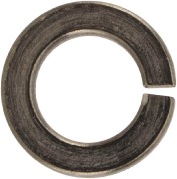 Made in USA - #4, 0.025" Thick Split Lock Washer - 400 Stainless Steel, Passivated Finish, 0.114" Min ID, 0.12" Max ID, 0.209" Max OD - Exact Tooling