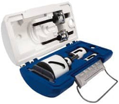 Lenox - 8 Piece, 7/8" to 2-1/2" Saw Diam, Electrician's Hole Saw Kit - Bi-Metal, Toothed Edge, Includes 6 Hole Saws - Exact Tooling