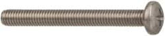 Made in USA - #10-32 UNF, 2" Length Under Head Phillips Drive Machine Screw - Pan Head, Grade 18-8 Stainless Steel, Black Oxide Finish, Without Washer - Exact Tooling