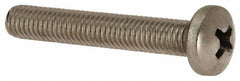 Made in USA - #10-32 UNF, 1-1/4" Length Under Head Phillips Drive Machine Screw - Pan Head, Grade 18-8 Stainless Steel, Black Oxide Finish, Without Washer - Exact Tooling