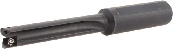 Allied Machine and Engineering - Series 0, 33/64 to 11/16" Diam, 3/4" Diam Straight Shank, Straight Flute Spade Drill - 2-1/2" Max Depth, 3-27/64" Body Length, 5-11/16" OAL, Standard Length, Through Coolant - Exact Tooling