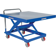 Vestil - 1,000 Lb Capacity Hydraulic Scissor Auto Hite Cart - 14" to 34" Lift Height, 48" Platform Length x 48" Platform Width - Exact Tooling