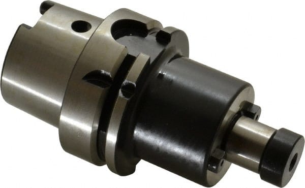 Parlec - HSK63A Taper Shank 3/4" Pilot Diam Shell Mill Holder - 2.37" Flange to Nose End Projection, 1-3/4" Nose Diam, 3/8-24 Lock Screw, Through-Spindle Coolant - Exact Tooling