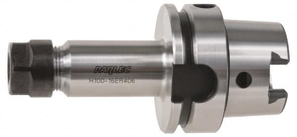 Parlec - 1mm to 13mm Capacity, 4.06" Projection, HSK63A Hollow Taper, ER20 Collet Chuck - 0.0002" TIR, Through-Spindle - Exact Tooling