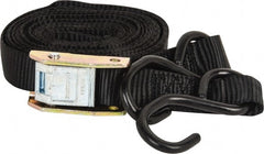 Erickson Manufacturing - 15' Long x 1" Wide, 750 Lb Basket Capacity, 750 Lb Vertical Capacity, Nylon Web Sling - Black - Exact Tooling