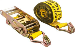 Erickson Manufacturing - 15' Long x 2" Wide, 5,000 Lb Basket Capacity, 5,000 Lb Vertical Capacity, Polyester Web Sling - Yellow - Exact Tooling