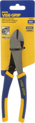 Irwin - 7" OAL, Diagonal Cutter - 13/16" Jaw Length x 1-5/32" Jaw Width, Oval Head, ProTouch Handle - Exact Tooling