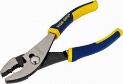 Irwin - 6" OAL, 1-1/8" Jaw Length, 1-5/32" Jaw Width, Slip Joint Pliers - 2 Positions, Serrated Jaw, Regular Nose Head, Standard Tool, Wire Cutting Shear - Exact Tooling
