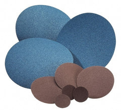 Norton - 9" Diam, 320 Grit Aluminum Oxide Adhesive PSA Disc - Very Fine Grade, Brown, Cloth Backing, Flexible - Exact Tooling