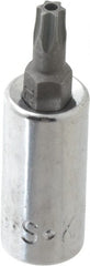 SK - 1/4" Drive, T25 Torx Bit Socket - 1-3/4" OAL, Tamper Resistant - Exact Tooling