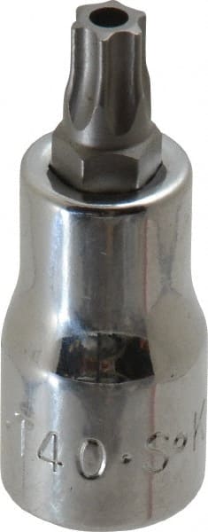 SK - 3/8" Drive, T40 Torx Bit Socket - 2" OAL, Tamper Resistant - Exact Tooling