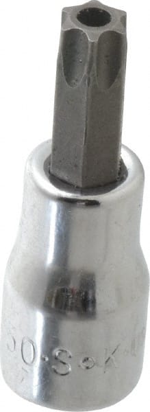 SK - 3/8" Drive, T50 Torx Bit Socket - 2" OAL, Tamper Resistant - Exact Tooling