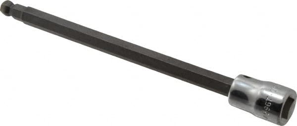 SK - 3/8" Drive, 7mm Hex Bit Socket - 6" OAL, 5" Bit Length, Long Ball End Hex Bit Socket - Exact Tooling