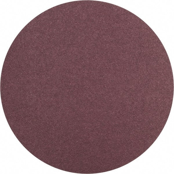Norton - 9" Diam, 50 Grit Aluminum Oxide Adhesive PSA Disc - Coarse Grade, Brown, Cloth Backing, Flexible - Exact Tooling