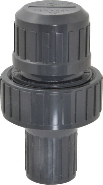 Plast-O-Matic - 1/2" Pipe, 100 Max psi, PVC, Normally Closed Design Vacuum Breaker Valve - Viton Seal, NPT End Connections - Exact Tooling