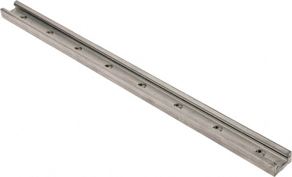 Pacific Bearing - 480mm OAL x 30mm Overall Width x 16mm Overall Height Self Lubricated Linear Guide Systems - 60mm Between Holes, 225 Lb. Capacity - Exact Tooling